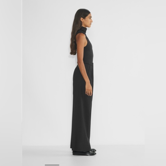 NWT Aritzia Babaton Represent Black Size 6 High Rise Wide Leg Virgin Wool Pants - Picture 3 of 14